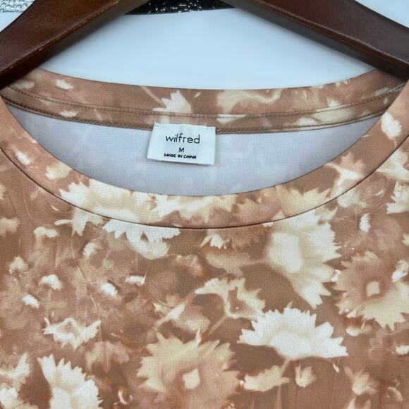 Aritzia Wilfred hour longsleeve brown cream exclusive design stretch size medium - Picture 6 of 8